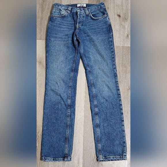 We the Free People CRVY Siren Low-Rise Straight Jeans Dark Size 24. - Picture 4 of 10